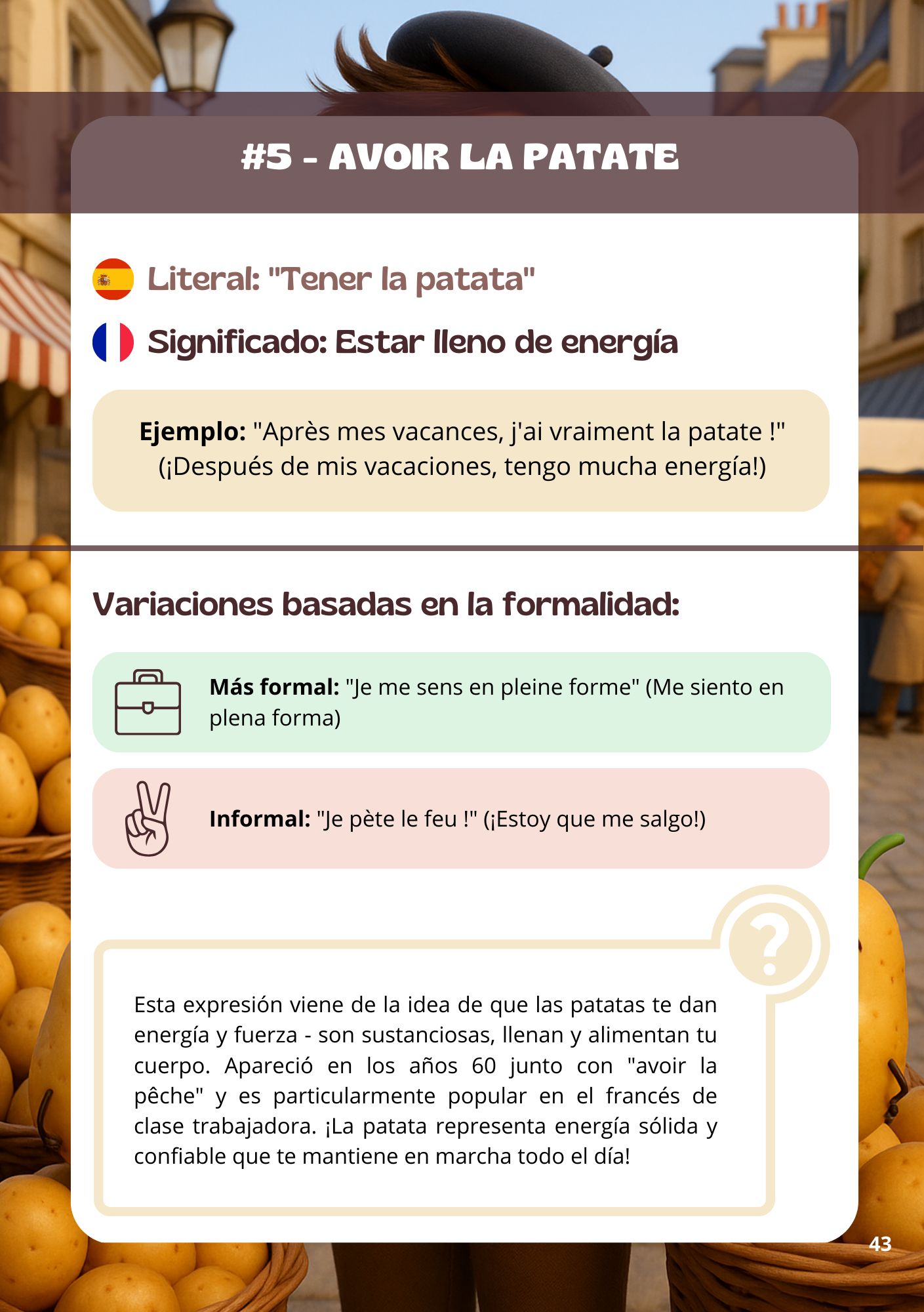 French expression with 3D illustration