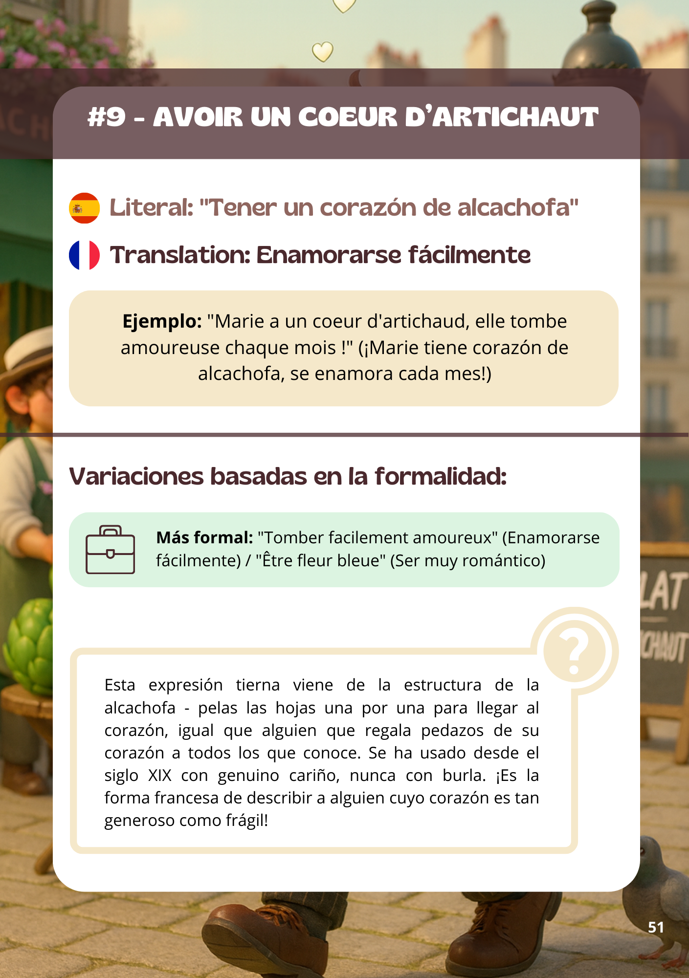 French expression with 3D illustration