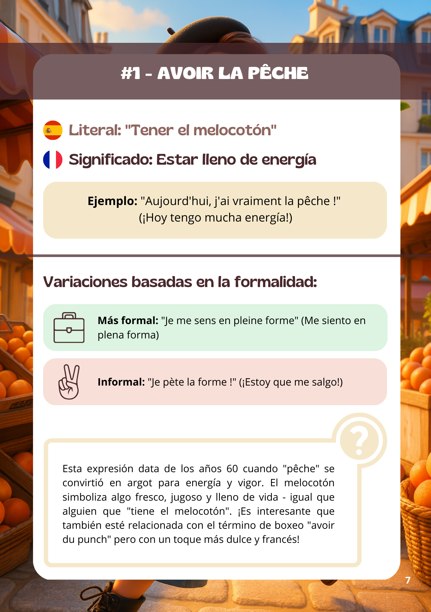 French expression with 3D illustration